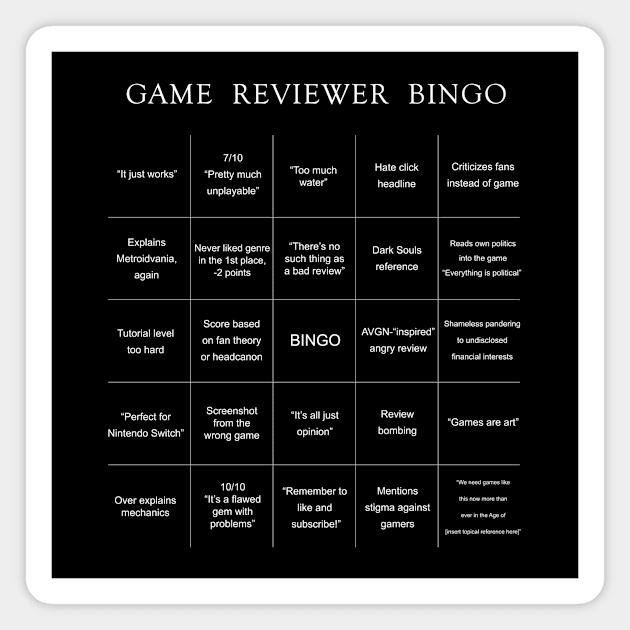 Game Reviewer Bingo! Magnet by TheWellRedMage